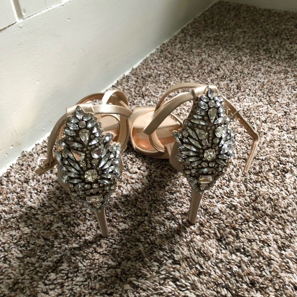 Badgley mishka rhinestone heels